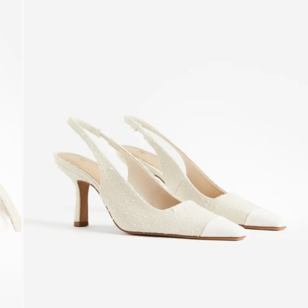 Textured Slingbacks